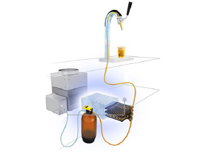 thermo-electric cooling system for a beer and wine cooler
